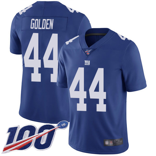Men New York Giants #44 Markus Golden Royal Blue Team Color Vapor Untouchable Limited Player 100th Season Football NFL Jersey->women nfl jersey->Women Jersey